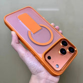 Matte Clear Magnetic Folding Stand Phone Case
